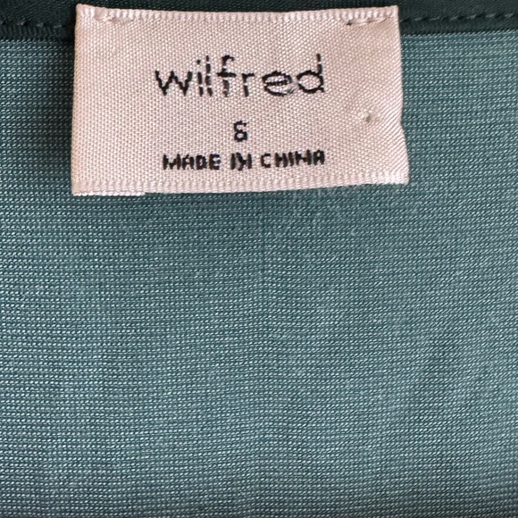 Aritzia Wilfred Lyric Velvet Dress Size Small Forest Green Holidays - Picture 6 of 13